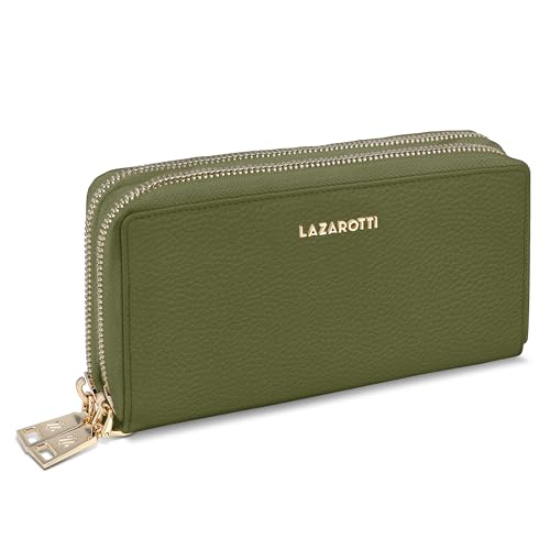 Lazarotti Bologna XL Leder Geldbörse Damen | 2 große Reißverschlussfächer, 20 Kartenfächer, Münzfach, RFID-Schutz | 20 x 4 x 11 cm Lazarotti Bologna XL Leder Geldbörse Damen | 2 große Reißverschlussfächer, 20 Kartenfächer, Münzfach, RFID-Schutz | 20 x 4 x 11 cm von Lazarotti