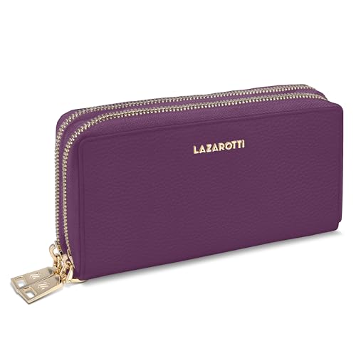 Lazarotti Bologna XL Leder Geldbörse Damen | 2 große Reißverschlussfächer, 20 Kartenfächer, Münzfach, RFID-Schutz | 20 x 4 x 11 cm Lazarotti Bologna XL Leder Geldbörse Damen | 2 große Reißverschlussfächer, 20 Kartenfächer, Münzfach, RFID-Schutz | 20 x 4 x 11 cm von Lazarotti