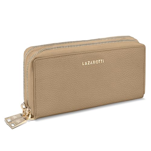 Lazarotti Bologna XL Leder Geldbörse Damen | 2 große Reißverschlussfächer, 20 Kartenfächer, Münzfach, RFID-Schutz | 20 x 4 x 11 cm Lazarotti Bologna XL Leder Geldbörse Damen | 2 große Reißverschlussfächer, 20 Kartenfächer, Münzfach, RFID-Schutz | 20 x 4 x 11 cm von Lazarotti