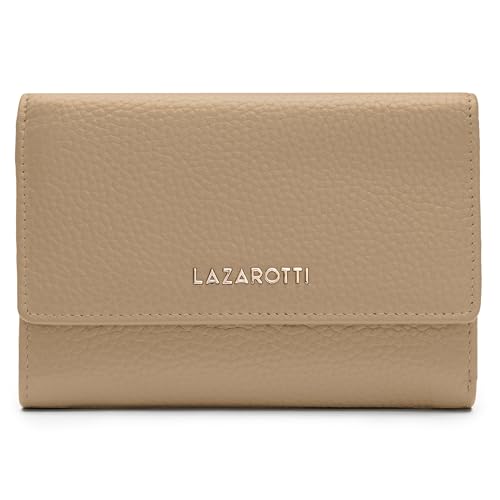 Lazarotti Bologna große Leder Damen-Geldbörse | großes Reißverschlussfach, 15 Kartenfächer, RFID-Schutz | 14 x 10 x 3,5 cm (2 Breiten einstellbar) von Lazarotti