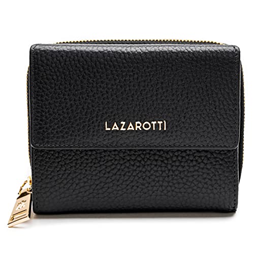 Lazarotti Bologna mittelgroße Leder Geldbörse Damen | mit Druckknopf, Reißverschlussfach, 9 Kartenfächer, RFID-Schutz | 12 x 10 x 4 cm Lazarotti Bologna mittelgroße Leder Geldbörse Damen | mit Druckknopf, Reißverschlussfach, 9 Kartenfächer, RFID-Schutz | 12 x 10 x 4 cm von Lazarotti