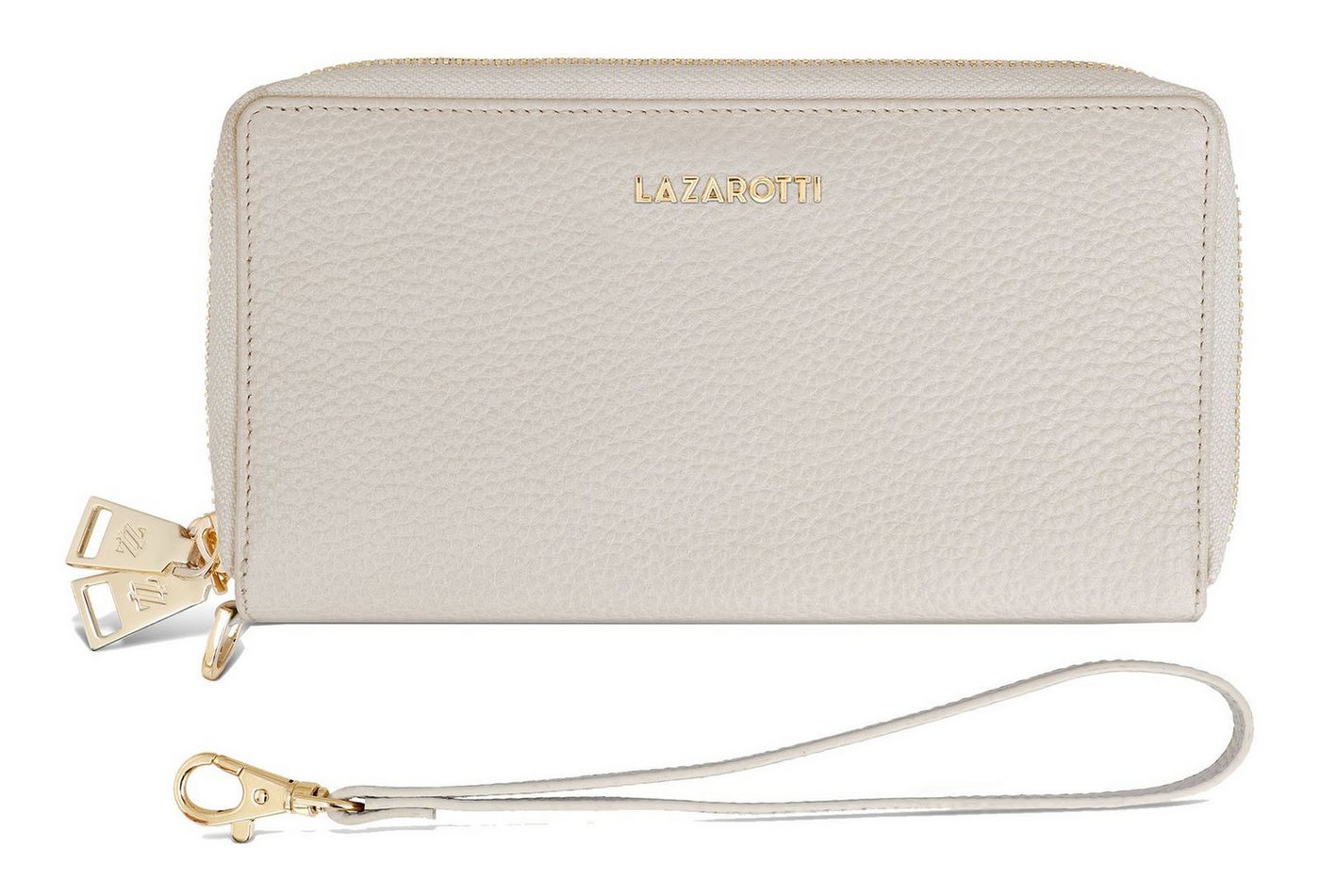 Lazarotti Geldbörse Double Zip Around Wallet, aus echtem Leder mit RFID-Blocker Schutz von Lazarotti