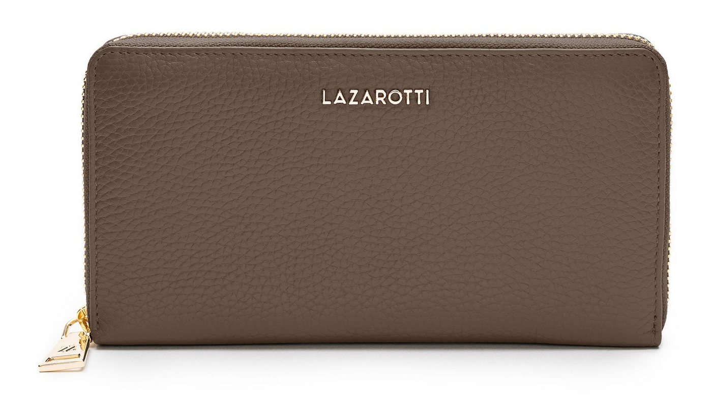 Lazarotti Geldbörse Zip Around Wallet With 16 Card Slots, aus echtem Leder von Lazarotti