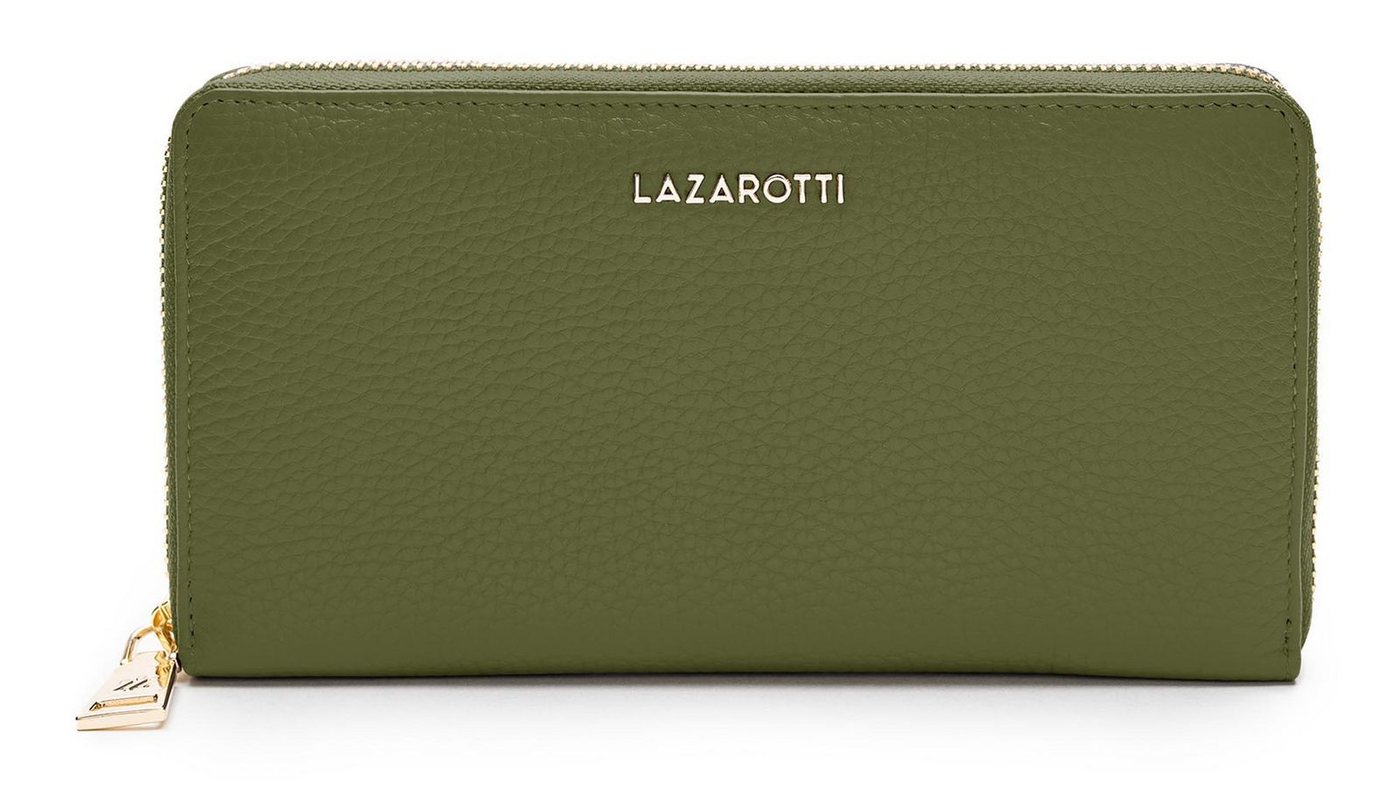 Lazarotti Geldbörse Zip Around Wallet With 16 Card Slots, aus echtem Leder von Lazarotti
