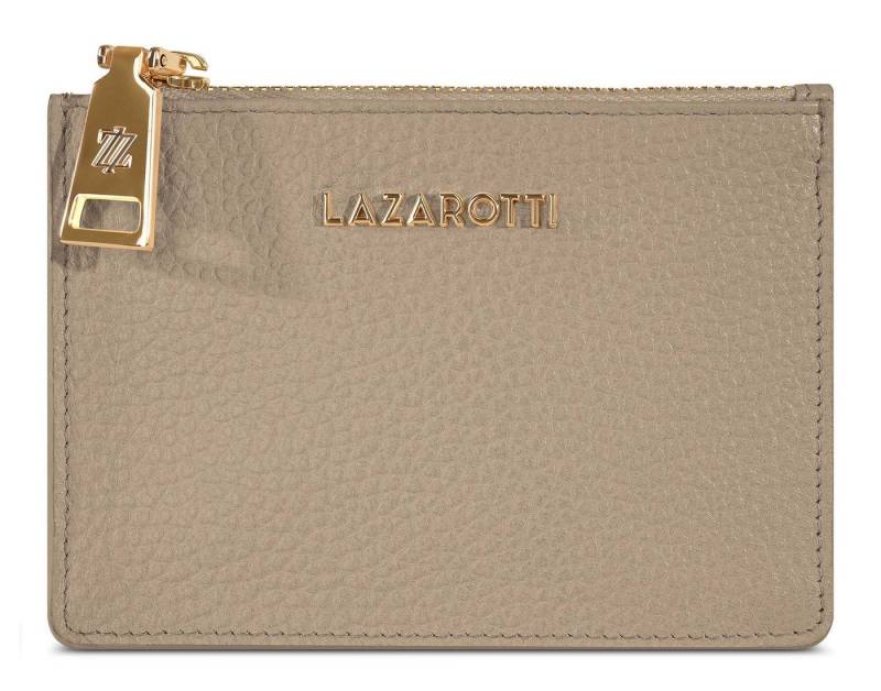 Lazarotti Kartenetui Zip Etui 4 Card Slots, aus echtem Leder mit RFID-Blocker Schutz von Lazarotti