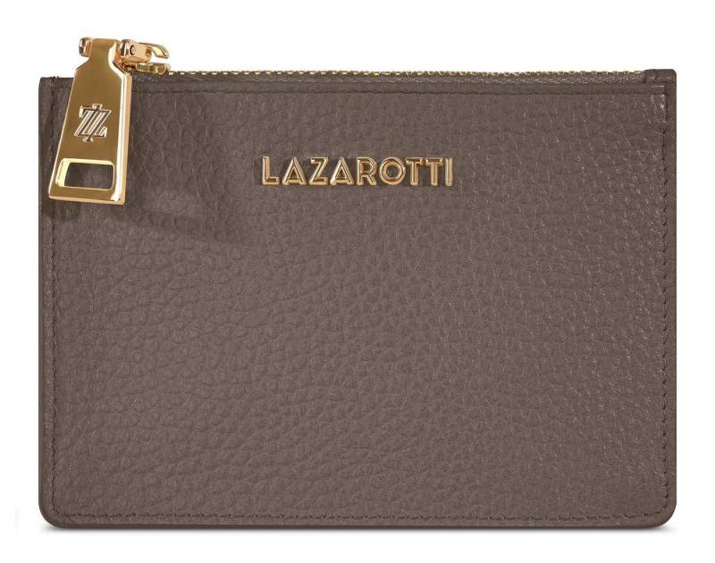 Lazarotti Kartenetui Zip Etui 4 Card Slots, aus echtem Leder mit RFID-Blocker Schutz von Lazarotti