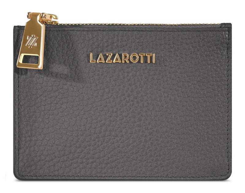Lazarotti Kartenetui Zip Etui 4 Card Slots, aus echtem Leder mit RFID-Blocker Schutz von Lazarotti