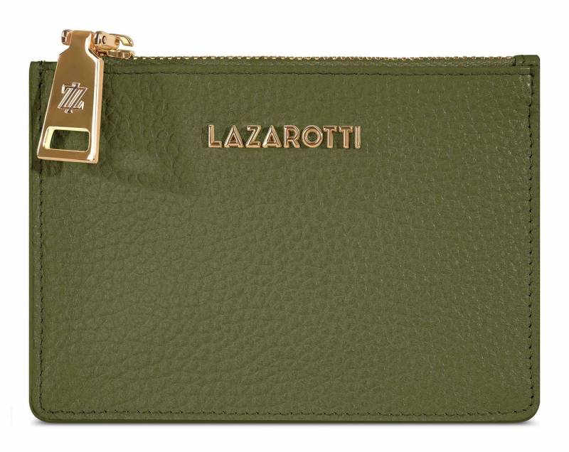 Lazarotti Kartenetui Zip Etui 4 Card Slots, aus echtem Leder mit RFID-Blocker Schutz von Lazarotti