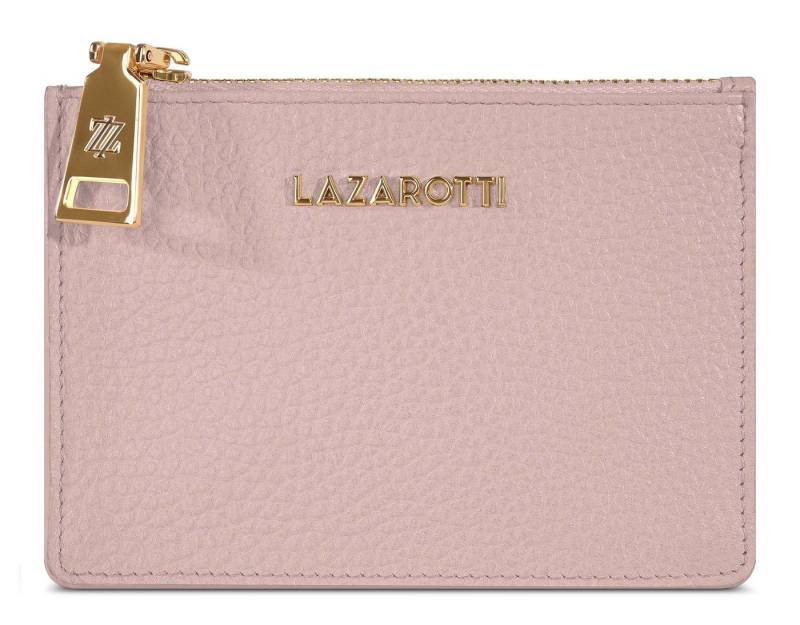Lazarotti Kartenetui Zip Etui 4 Card Slots, aus echtem Leder mit RFID-Blocker Schutz von Lazarotti