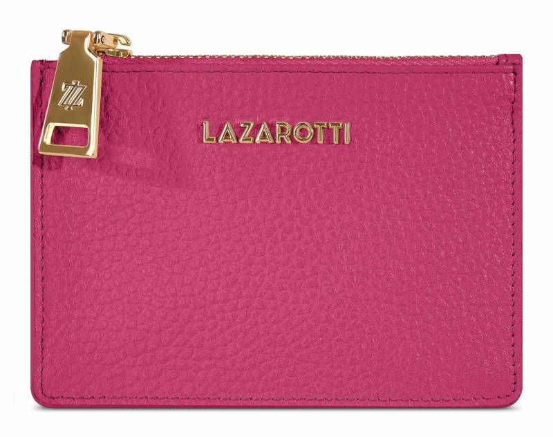 Lazarotti Kartenetui Zip Etui 4 Card Slots, aus echtem Leder mit RFID-Blocker Schutz von Lazarotti