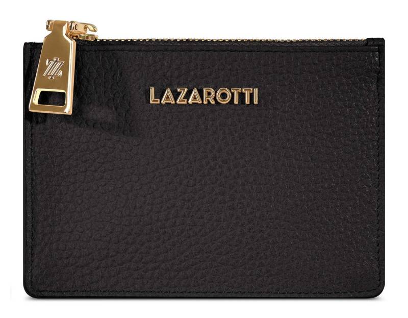 Lazarotti Kartenetui Zip Etui 4 Card Slots, aus echtem Leder mit RFID-Blocker Schutz von Lazarotti