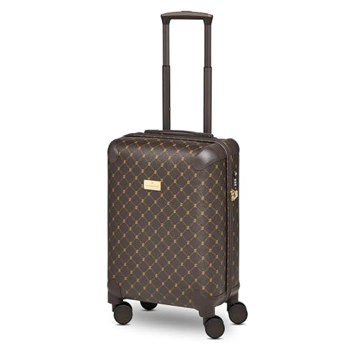 Lazarotti Kleiner Kabinen-Koffer|Cabin-Trolley 38 x 22 x 55 cm | leichtes hybrides Material mit Logo Druck & Eckenschutz | 4 Doppelrollen & TSA-Schloss für Damen & Herren (Palermo) von Lazarotti