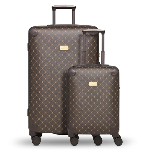 Lazarotti Koffer-Set 2-teilig | 2er Trolley Set S 55 cm + L 79 cm | leichtes hybrides Material mit Logo Druck & Eckenschutz | 4 Doppelrollen & TSA-Schloss für Damen & Herren (Palermo) von Lazarotti
