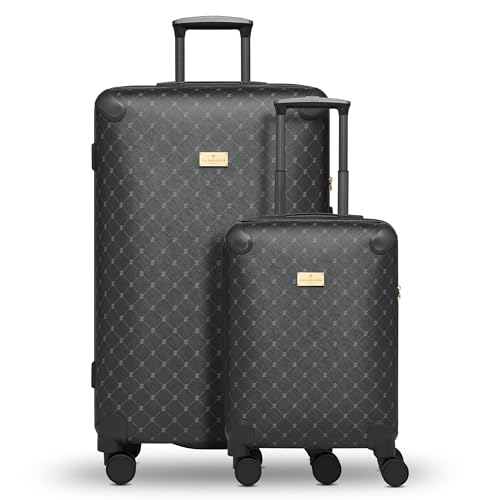Lazarotti Koffer-Set 2-teilig | 2er Trolley Set S 55 cm + L 79 cm | leichtes hybrides Material mit Logo Druck & Eckenschutz | 4 Doppelrollen & TSA-Schloss für Damen & Herren (Palermo) von Lazarotti