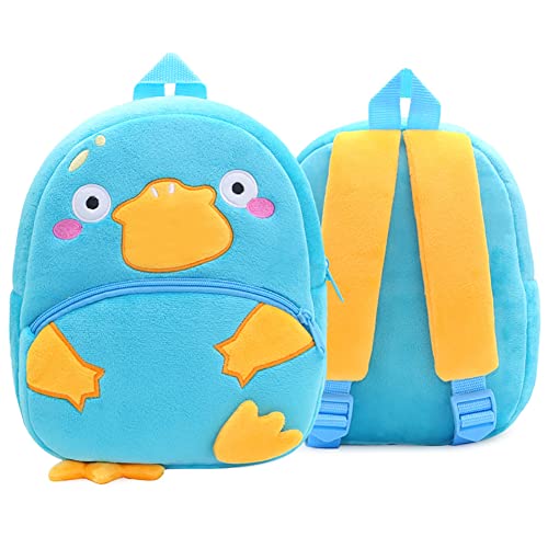 Lazeny Kinderrucksack Comic Tiere Schulrucksack Babyrucksack Backpack Grundschüler Rucksack Schule Reise Taschen Kindertasche Schultaschen für 2-6 Jahre Mädchen Kinder Jungen (Blau Schnabeltier) von Lazeny