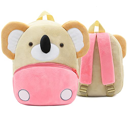 Lazeny Kinderrucksack Comic Tiere Schulrucksack Babyrucksack Backpack Grundschüler Rucksack Schule Reise Taschen Kindertasche Schultaschen für 2-6 Jahre Mädchen Kinder Jungen (Braun Koala) von Lazeny