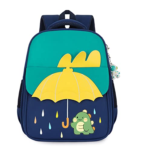 Lazeny Kinderrucksack Grundschüler Schulrucksack mit Anhänger Cartoons Backpack Rucksack Schule Taschen Kindertasche Schultaschen für 1-3 Klasse Mädchen Kinder Jungen (Grün) von Lazeny