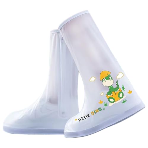 Lazeny Schuhüberzieher Wasserdicht Kinder Regenschuhe Überziehschuhe Regen Schuhschutz Anti-Rutsch Schuhe Abdeckung Schuhüberzug Für Spazieren Gehen Wandern Radfahrer zur Schule (L,Dinosaurier) von Lazeny