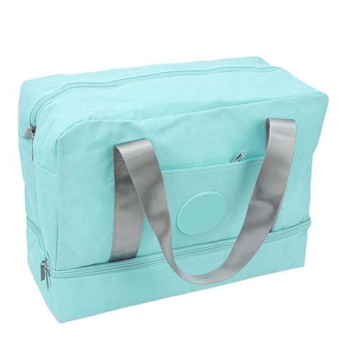 Lazmin112 Trockennass Getrennter Fitnessstudio -Beutel Leichtes Holdall Wasserdicht für Männer Frauen Badebekleidung Fitness mit Versteckt (Seeblau) von Lazmin112