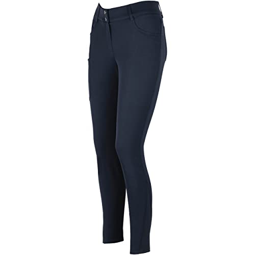 Lazura - Damen Reithose Pia | Vollbesatz aus Silikon | Reiterhose mit seitlicher Handytasche & 4 Einschubtaschen | dunkelblaue Vollbesatzreithose | Reitbekleidung in Größe 40 von Lazura