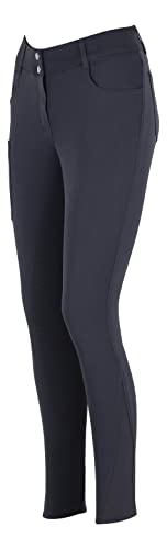 Lazura - Damen Reithose Pia | Vollbesatz aus Silikon | Reiterhose mit seitlicher Handytasche & 4 Einschubtaschen | dunkelgraue Vollbesatzreithose | Reitbekleidung in Größe 46 von Lazura