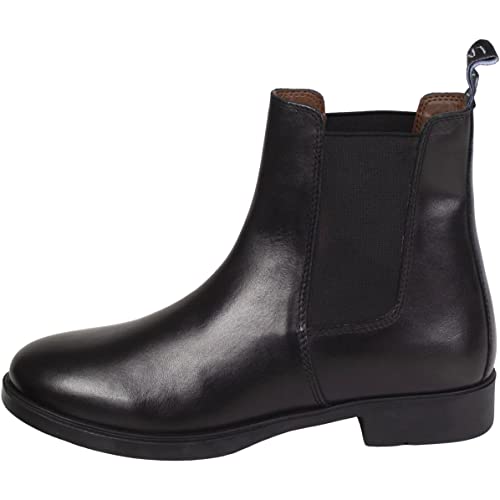 Lazura - Jodhpur Reitstiefelette Basic Plus | Kinder, Herren & Damen Stiefeletten mit Elastikeinsatz & Pull-On | schwarze Chelsea Boots aus Leder | Reitschuhe in Größe 39 von Lazura