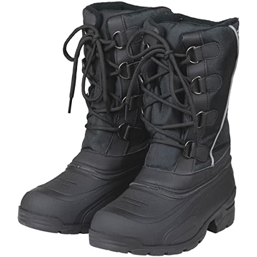 Lazura - Thermostiefel Basic | warme Stallstiefel mit Schnürung | Winter Stallschuhe wasserdicht & gefüttert | halbhohe Stiefel für Stall & Koppel | Unisex Winterstiefel in schwarz | Größe 37 von Lazura