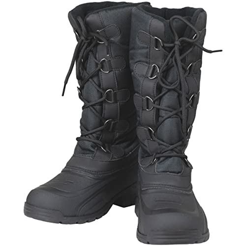 Lazura - Thermostiefel Basic | warme Stallstiefel mit Schnürung | Winter Stallschuhe wasserdicht & gefüttert | hohe Stiefel für Stall & Koppel | Unisex Winterstiefel in schwarz | Größe 36 von Lazura