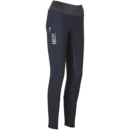 Lazura - Winter-Reitleggings für Damen Emma | Wasserabweisende Thermo-Leggings mit Silikon-Vollbesatz | Winter-Reithose mit breitem Gummiband & Handy-Tasche | Damen Reitbekleidung in Größe 38 von Lazura