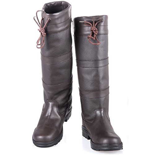 Lazura by HKM - Winter Damen Fashion Stiefel BELMOND Leder Dunkelbraun 36 von Lazura