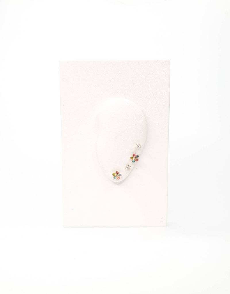 Blume Daisy & Winzige Ohrstecker Schraubrücken Ohrringe Set. 18K Vergoldeter/ Silberner Edelstahl. Stapel Ohrringe. Mädchen Geschenkset in Box von LazurisLondon