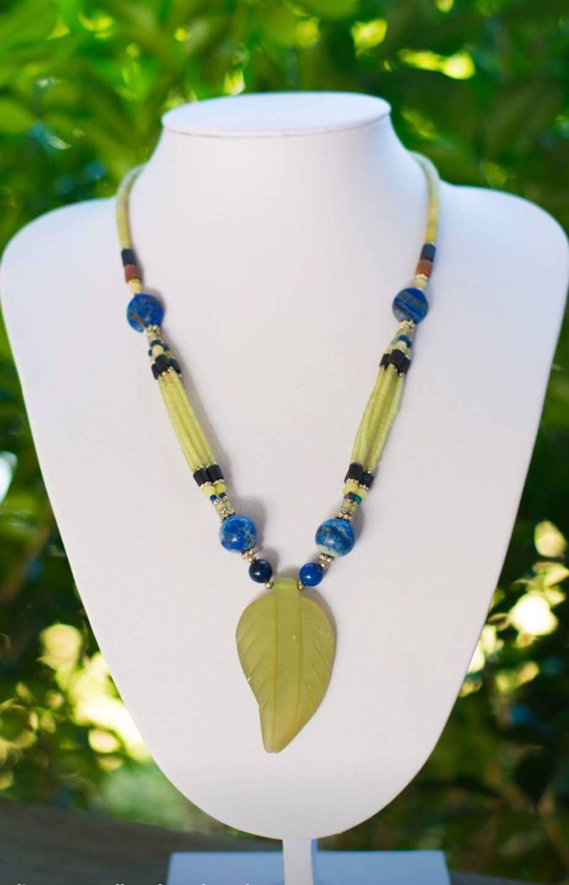 Jade Kette/ Blatt Natur Earth Love/ Boho Kette Jade Kette/ Blatt Natur Earth Love/ Boho Kette von LazuriteGems
