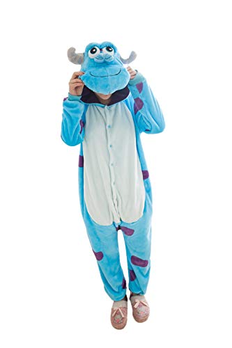 Lazutom Tier Cosplay Kostüme Onesies Pyjama Halloween Party Unisex-Adult Onepiece Nachtwäsche Weihnachten (S fit for Height 145-155CM (57"-61"), Sully) von Lazutom