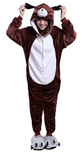 Lazutom Unisex Adult Pyjamas Cosplay Tier Onesie Nachtwäsche Nachtwäsche (Dog, L) von Lazutom