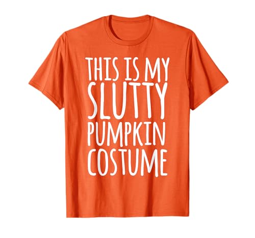 Lustiges Halloween-Kostüm für Damen und Herren. T-Shirt Lustiges Halloween-Kostüm für Damen und Herren. T-Shirt von Lazy Halloween Slutty Pumpkin Costume Womens