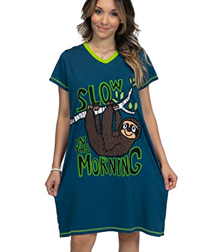 Lazy One Damen Nachtshirt Slow In The Morning Large/XL von Lazy One