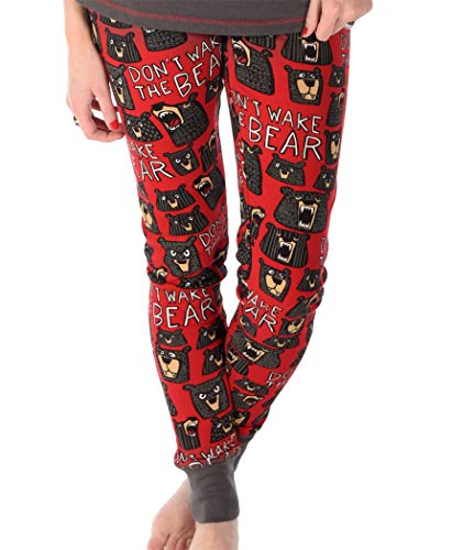 Lazy One Damen Pyjama Leggings Don't Wake The Bear M von Lazy One