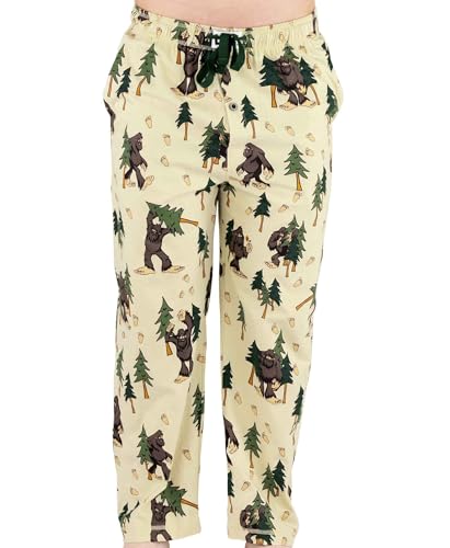 Lazy One Bear & Bigfoot Pyjamahose für Herren, separate Hose, Loungehose, lustig, humorvoll, Bigfoot Pyjamahose, XXX-Large von Lazy One