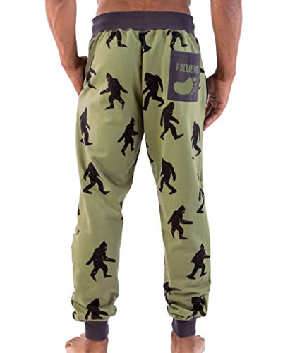 Lazy One Herren Jogger Sweatpants Gemütlich Warm Taschen, Bigfoot Herren Jogger, Groß von Lazy One