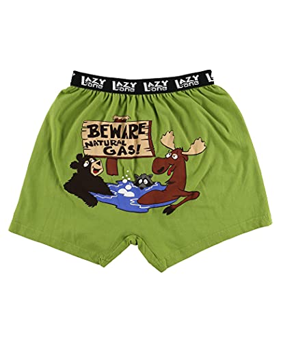 Lazy One Lustige Boxershorts Neuheit Boxershorts Humorvolle Unterwäsche Gag Geschenke für Männer Western Designs, Vorsicht vor natürlichen Gas-Boxern., XX-Large von Lazy One
