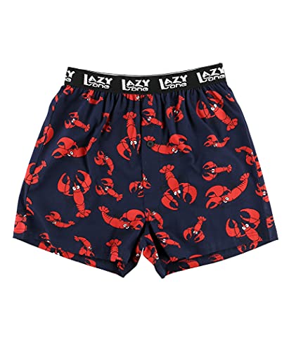 Lazy One Lustige Tier-Boxershorts, lustige Boxershorts, humorvolle Unterwäsche, Gag Geschenke für Männer, Ozean-Themen-Boxershorts, Boxershorts mit Karabinerverschluss, X-Large von Lazy One