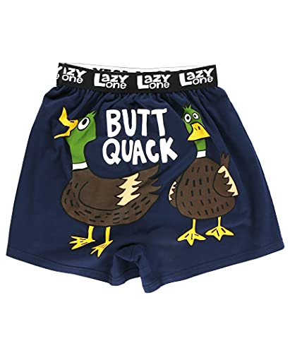 Lazy One Lustige Tier-Boxershorts, lustige Unterwäsche, Gag-Geschenke für Männer, Bauernhof-Designs, Butt Quack Boxer, XX-Large von Lazy One