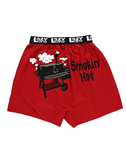 Lazy One Lustige Tierboxer, humorvolle Unterwäsche, lustige Boxershorts, Gag-Geschenke für Männer, Red Smokin' Hot Boxershorts, X-Large von Lazy One