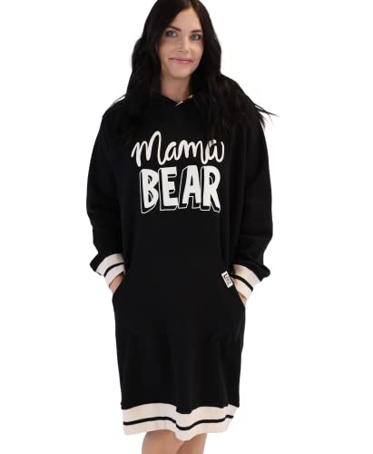 Lazy One Oversized Hoodie Sweatshirt Bequeme Loungewear Tier Bär (Mama Bär, L/XL) von Lazy One