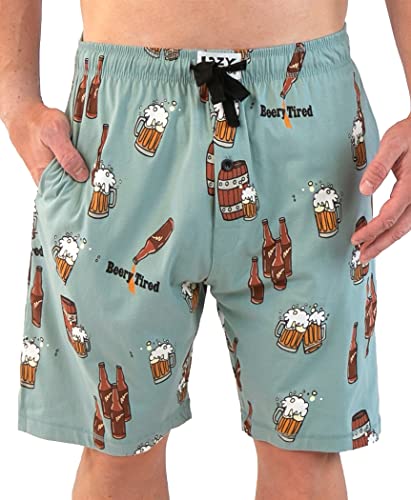 Lazy One Pyjama-Shorts für Herren, Herren-Pyjamahose, Nachtwäsche, Bier, Groß von Lazy One