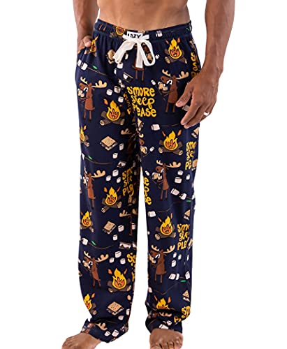 Lazy One Pyjamahose mit Tiermotiv für Herren, separate Hose, Loungehose, Smore Sleep Herren-Pyjamahose, Dunkelblau, Large von Lazy One