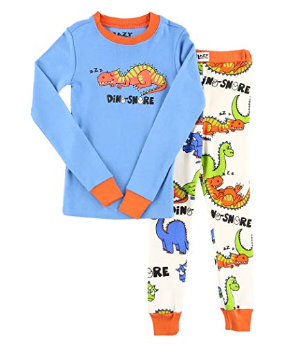 LazyOne Jungen Dino-Snore Kinder Pyjama Set Langarm6 Jahre von Lazy One