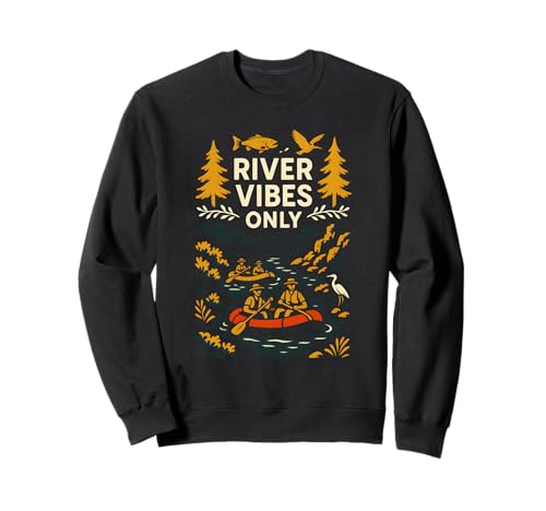 River Float Trip Vibes Only Retro Damen Sommer Sweatshirt von Lazy River Float Trips - River Tubing Accessories