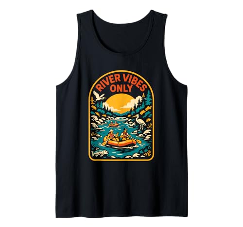 River Float Trip Vibes Only Retro Damen Sommer Tank Top von Lazy River Float Trips - River Tubing Accessories