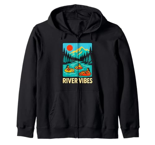 River Float Trip Vibes Retro Damen Fun Kapuzenjacke River Float Trip Vibes Retro Damen Fun Kapuzenjacke von Lazy River Float Trips - River Tubing Accessories